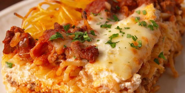 Najlepšie hovädzie mäso jedla: lasagne špagety s hovädzím