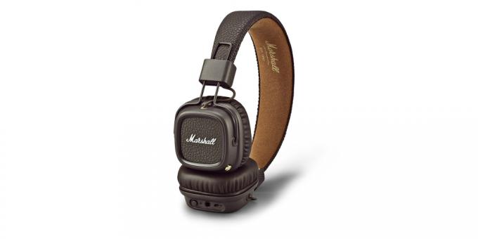 dobrý Bluetooth slúchadlá Marshall Major II s konektorom pre audio káblom