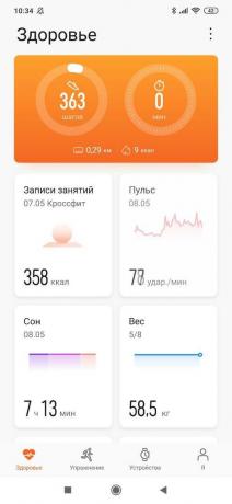 Huawei GT 2e: metriky zdravia a fitnes v aplikácii
