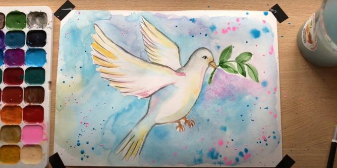 Kresby na 9. mája: holubica mieru