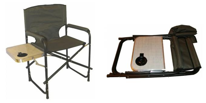 Skladacia stolička - kreslo so stolom