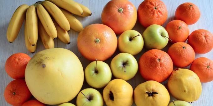 Kytica z ovocia s vlastnými rukami: vybrať ovocie