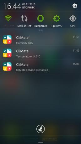 Root klímy: oznámenia aplikácie