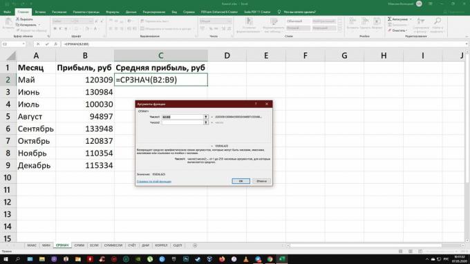 Excel vzorce: PRIEMERNÉ