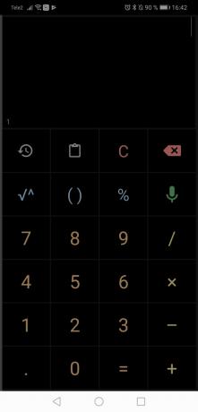 Kalkulačka pre Android Dark tému