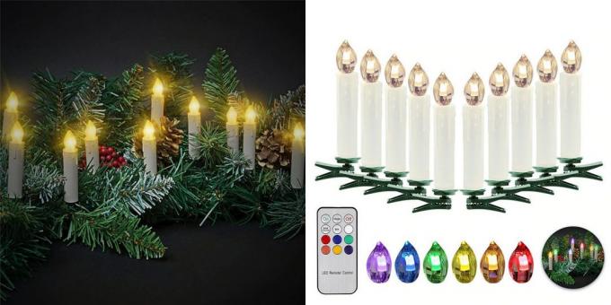 Vianočné ozdoby s aliexpress: LED sviečky