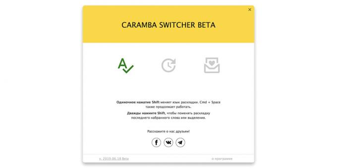 Príležitosti Prepnúť rozloženie Caramba Switcher pre MacOS