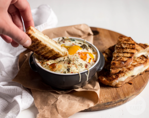 raňajky nápady: "Krém" vajcia