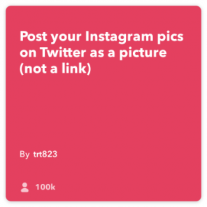 Kumulatívne 5 IFTTT recepty pre užívateľov Instagram