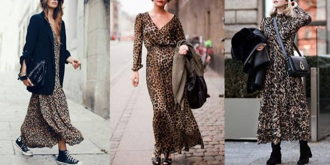 Módne šaty 2019 s leoparďou potlačou