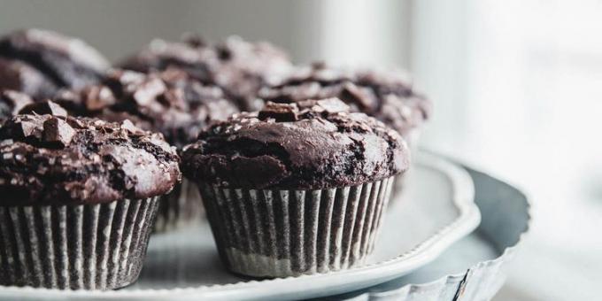 Muffiny recept "double chocolate"