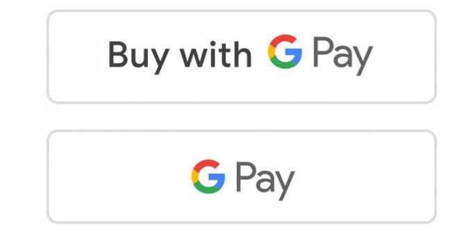 Tlačidlá s Google Pay logom