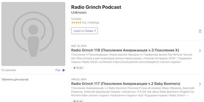 Zaujímavé podcasty: Radio Grinch