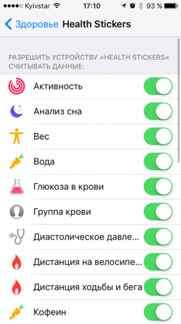 Zdravotné Nálepky na iOS