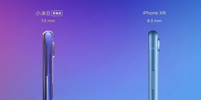 Xiaomi Mi 8 Lite: Hrúbka