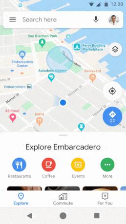 Inkognito v «Mapách Google»