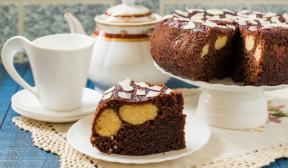 Čokoládový koláč s kokosovými tvarohmi