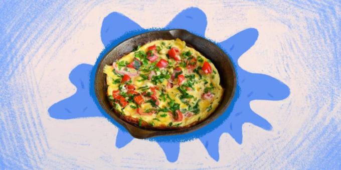 Zdravá strava: ľahko omeleta s paprikou a bylinkami
