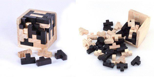drevené puzzle