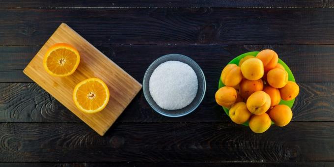 Veľmi jednoduchý recept na džem z marhúľ a pomarančov: Zloženie