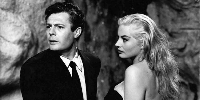Záber z filmu „La Dolce Vita“ od Federica Felliniho