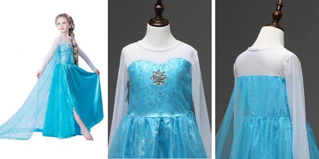 Detské šaty na ples: Šaty ako Elsa