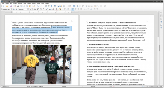 Dobré textových editorov: LibreOffice Writer