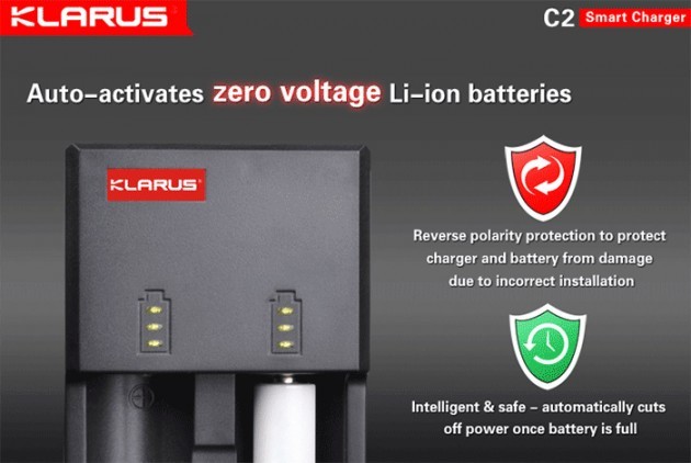 Externá batéria na baterku batérií: Klarus C2