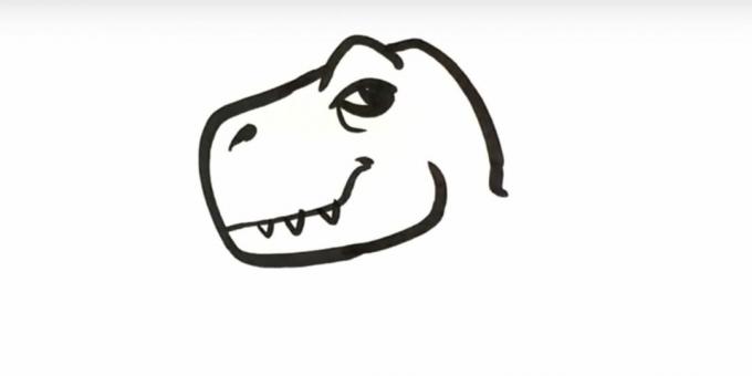 Ako nakresliť dinosaura: dokončite hlavu