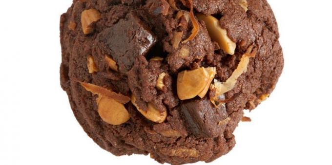 Čokoládové sušienky s kokosom a orechy