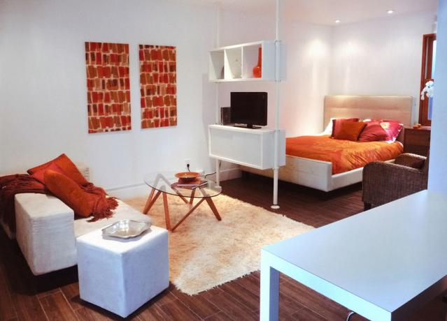 Dizajn štúdio apartmány: optimálna veľkosť nábytku