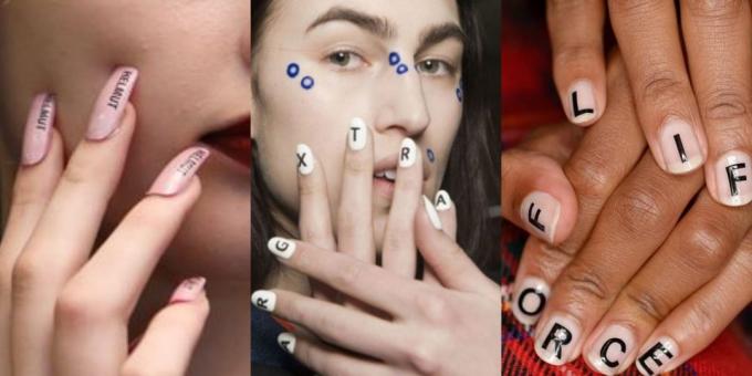 Fashion Nails 2018: Manikúra s písmenami