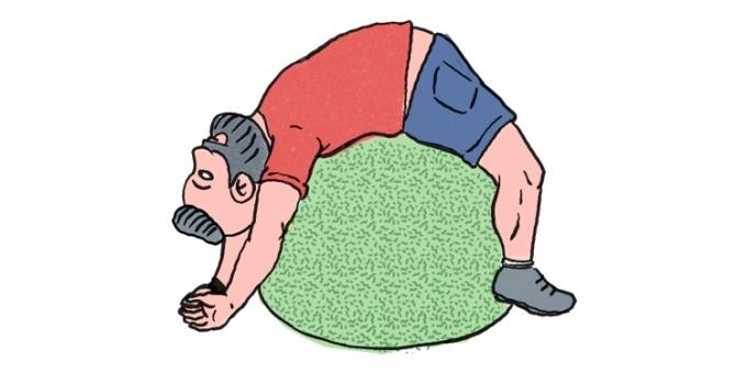 Ako sa zbaviť bolesti v svaloch: cvičenie s gymnastickými loptou