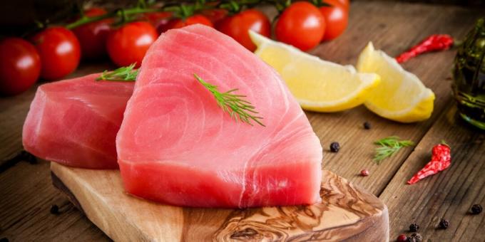 Potraviny obsahujúce jód: tuniak