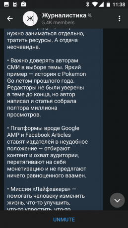telegram pre android: dark theme