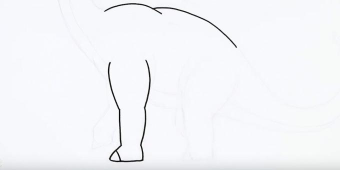 Nakreslite nohu dinosaura