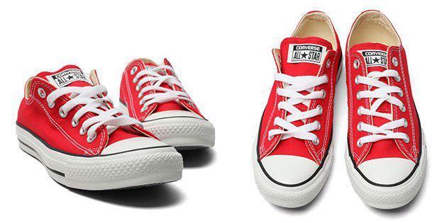 Nízke červené topánky Converse