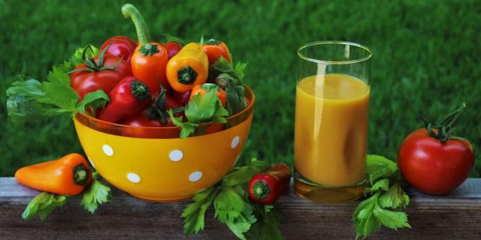 čerstvej šťavy recepty: Zelenina čerstvá paprika a uhorka