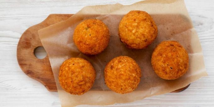 Arancini so slaninou a syrom