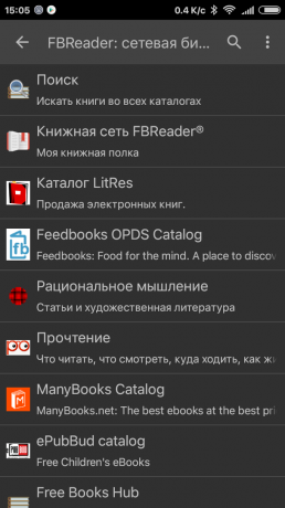 FBReader: sieťové knižnice