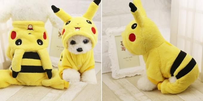 Vianočné kostýmy pre psov a mačky: Pikachu