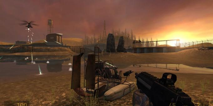 Strieľačka s pozemkom: Half-Life 2 (streľba pri západe slnka)