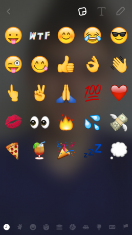 Pridanie ikony Emoji v snapchat