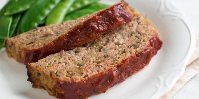 Čo variť mletého mäsa: Meat Loaf s hubami