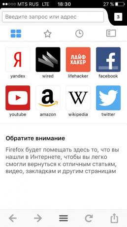 Firefox pre iOS: Podiel