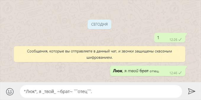 Desktop verzia WhatsApp: Formátovanie textu