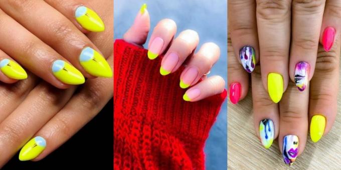Fashion Nails 2019: neon žltá