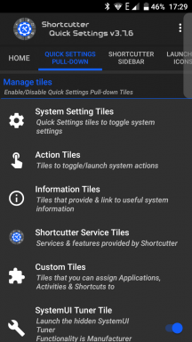 Shortcutter Rýchle nastavenia - bezplatná aplikácia pre Android čerpanie panel pre rýchle nastavenie