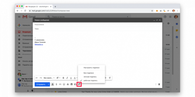 Ako nastaviť viac podpisov v službe Gmail