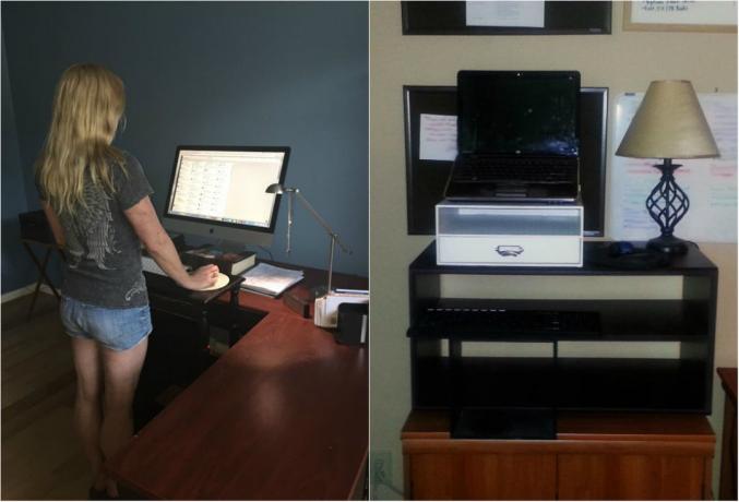 Left - Workstation Samantha Gluck, na pravej strane - na pracovisku Jennifer Mattern 